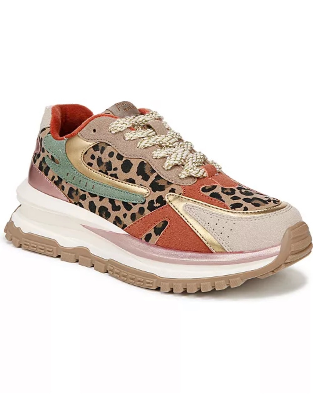 Blowfish Malibu Women's Leo Retro Lace Up Leopard Print Chunky Sneaker